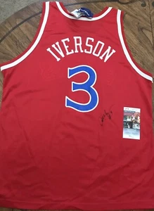 ALLEN IVERSON Autographed Authentic NBA Sixers Champion 90s Jersey NWT JSA CERT - Picture 1 of 5