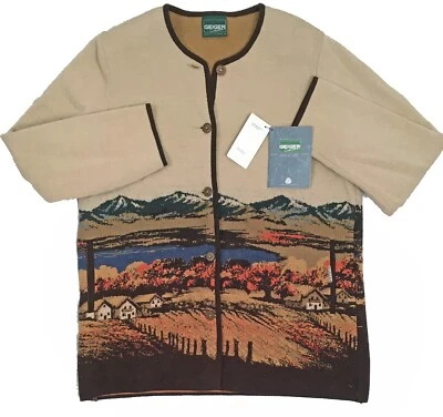 NUEVO $495 Geiger of Austria Chaqueta de Lana Hervida (Abrigo) EE. UU. 10 e 40 Tostado Campo Foto 1 de 3