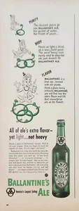 1940 Ballantines Ale Vintage Ad purity body flavor not heavy - Picture 1 of 2