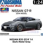 NISSAN R35 GT-R '14 Dark Metal Grey No 2-B 1:24 model kit AOSHIMA 06244