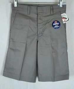 Dickies Boys Flat Front Shorts Husky Sizes 8 10 12 Rigid Twill Durable NEW - Picture 1 of 9