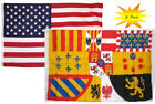 3x5 3’x5’ Großhandel Set (2 Packung) USA Amerikanischer & Spanish Royal Flagge