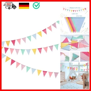 3 Stück Wimpelkette, 12M 36 Flaggen Wimpelkette Outdoor Wetterfest, Girlande ... - Bild 1 von 9