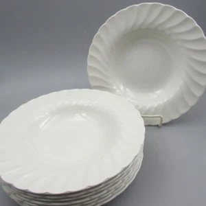 Churchill China England CHELSEA White Rim Soup Bowls - Set of Eight - Used - Picture 1 of 3
