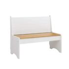 Linon Home Decor Dining Bench 34"Hx42"Wx20"D Faye Large Back Rest Honey/White