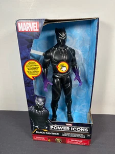 Marvel Power Icons BLACK PANTHER 10" Talking Action Figure Disney - Picture 1 of 7