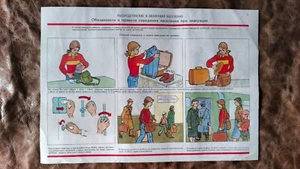 UdSSR Zivilschutz Poster Biologische Kriegsführung Lieferung und Evakuierungsanleitung - Bild 1 von 2