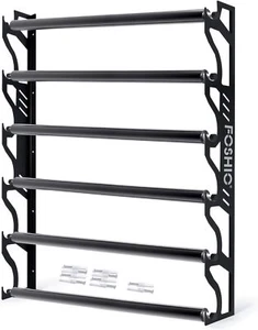 6-Rolls Wall Mounted Tint and Vinyl Wrap Rack for Organizing Roll Media Collect - Bild 1 von 10
