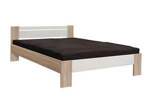 Bett mit Matratze Singlebett Jugendbett Futonbett 140x200 VEGAS Dekor Eiche Weiß - Bild 1 von 7
