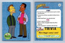 Lenny & Carl #42 The Simpsons 10th Anniversary 2000 Inkworks Trading Card