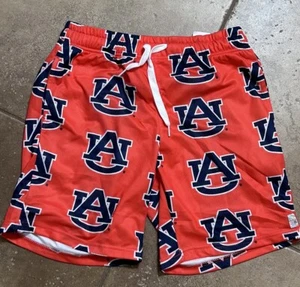 NCAA Auburn Tigers Mens Blue Size M Logo Shorts Aop Gym Satin - Picture 1 of 7