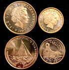 Isle of Man 2 Coins Set 1, 2 Pence Unc World Coins