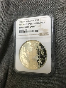 1980FM Malaysia S25R 9TH Southeast Asian Games PF69 Ultra Cameo - Picture 1 of 2