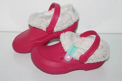 Crocs Baya Clog Casual Shoes, LIned, Pink/Turqoise, Children's US 13 C - Image 1 of 4