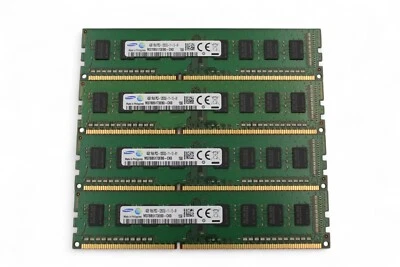 Lot of 4 x Samsung 4GB DDR3 Desktop RAM 1600MHz PC3-12800U M378B5173EB0-CK0 - Image 1 of 4