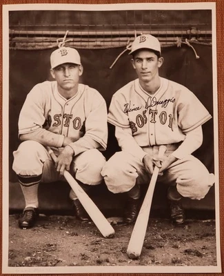 Vince DiMaggio Auto Boston Braves 1930's Baseball 8x10 Photo JSA Gene Moore - Image 1 of 4