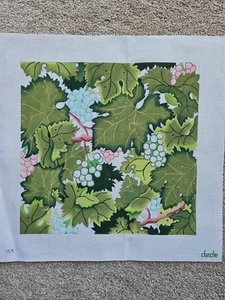 Dede Large Handpainted Needlepoint Canvas Grapes, Leaves 18m - Picture 1 of 6