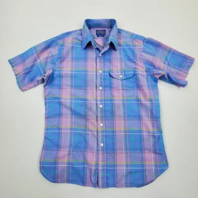 Camisa Pendleton Country Tradicionals De Colección Para Hombre EE. UU. Talla L Azul Rosa A Cuadros  Foto 1 de 4