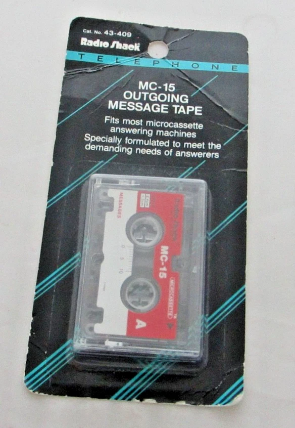 Realistic MC-15 Telephone Answering Machine Outgoig Message MicroCassette Tape - Image 1 of 1