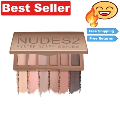 Nudes 2 Mini Eyeshadow Palette: Velvety Matte & Satin, , Travel-Friendly - Image 1 of 4