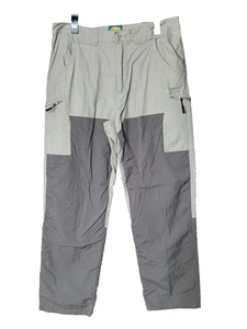 Cabelas's Men's Outdoor Pants - 36x30 Beige Canvas Zip Pockets Rugged Gear Camp - Picture 1 of 12