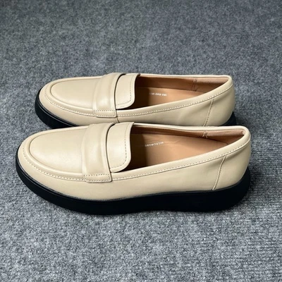 Mocasín Fitflop Modo F Forma Plana Acolchado Plataforma Latte Beige Cuero Mujer 10 Foto 1 de 4