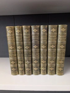 1841 MOORE'S POETICAL WORKS 7 OF 10 VOLUMES THOMAS MOORE LEATHER POEM POETRY   - Picture 1 of 24