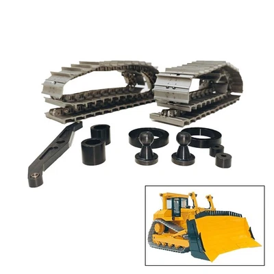 Pistas metálicas completas para bulldozer hidráulica 1/14 JDM-98 RC modelo hágalo usted mismo pieza opcional Foto 1 de 4