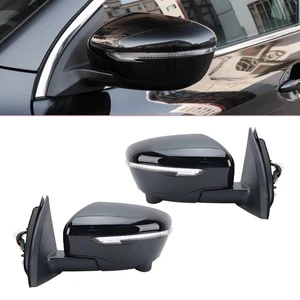 Par de espejos retrovisores exteriores con luz intermitente adecuado para Nissan Qashqai J11 2014-2018 - Imagen 1 de 12