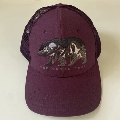 The North Face Oso Bordado SnapBack Unisex Sombrero OS Malla Borgoña  Foto 1 de 4