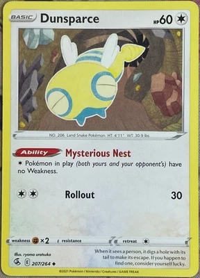 Dunsparce - 207/264 - Fusion Strike Pokemon 2021 - Image 1 of 2