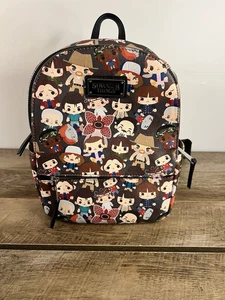 Loungefly Stranger Things Baby Characters Chibi All Over Print Mini Backpack - Picture 1 of 9