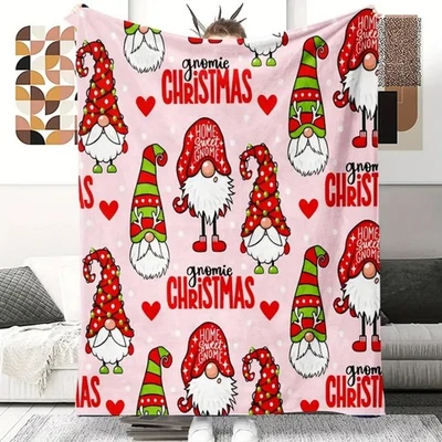 HOT Christmas Family Flannel Blanket Bed Sofa Soft Warm Plush Rug Bedding Gifts - Image 1 of 4