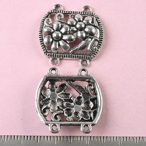 12pcs 20*16mm Tibetan Silver Flower Connector Charms H1405 - Image 1 of 1