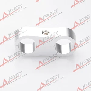 AN-3 (AN3) Braided Hose Silver Separator Clamp Fitting Adapter (Fuel Oil) - Picture 1 of 2