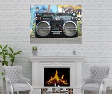 Retro Stereo Player Glossy Wall Poster Picture Print Art Christmas Gift Present