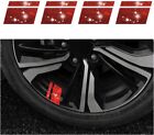 4 Pcs Wheel Rim Decal Stripes Car Auto Decor Tire Stickers Accessories - Red