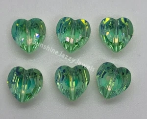 Swarovski Crystal Chrysolite AB Heart 5131 Beads; 2 Sizes; 8mm or 12mm