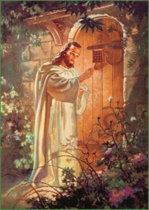 Jesus Christ knocking on door CHRISTIAN Print Poster - 5 SIZES 5x7 to 13x19 - Picture 1 of 2
