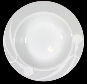 Set of 2 Mikasa Fine China LDB03 Classic Flair Gray Large Rim Soup Bowl 9" - Picture 1 of 7