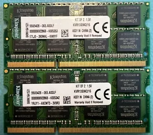 Kingston KVR13S9K2/16 16 GB (8 GBx2) DDR3-1333 MHz PC3-10600 SODIMM RAM - Foto 1 di 1