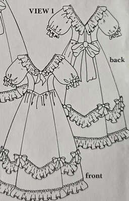 1980s Ruffle Yoke Bridesmaid Dress Princess Diana Successful Sewing Pattern 0575 - Image 1 of 2