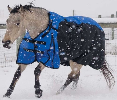 Horse Heavy Turnout Blanket - 1200D Waterproof - Belly Wrap - Snuggit 69" - 84"