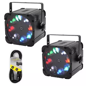 2 x Equinox Crossfire XP Effect Light with DMX Cable 8 x 10w RGBW LED DJ Disco - Picture 1 of 5