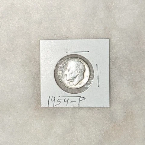 1954-P Roosevelt Dime--90% Silver "FREE SHIPPING" Cover