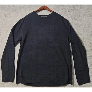 Suéter Vince Para Hombre XL Azul Marino Cuello Redondo Térmico Manga Larga Algodón Elástico - Imagen 1 de 7