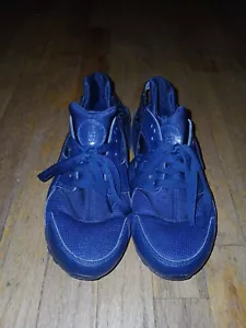 Nike Huarache Run GS Youth Sneakers 7 Blue Mesh Leather Running Shoes - Picture 1 of 5