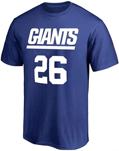 NFL Youth Performance Mainliner NY Giants Saquon Barkley 26 T-Shirt Blue L 14/16 - Picture 1 of 4