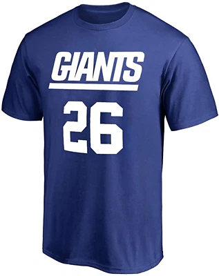 NFL Youth Performance Mainliner NY Giants Saquon Barkley 26 T-Shirt Blue L 14/16 - Imagem 1 de 4