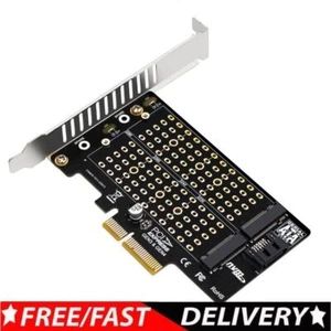 Portable SSD To PCIE SATA Adapter Dual-Bay PCI Expansion Card for M.2 NVMe NGFF - Zdjęcie 1 z 10